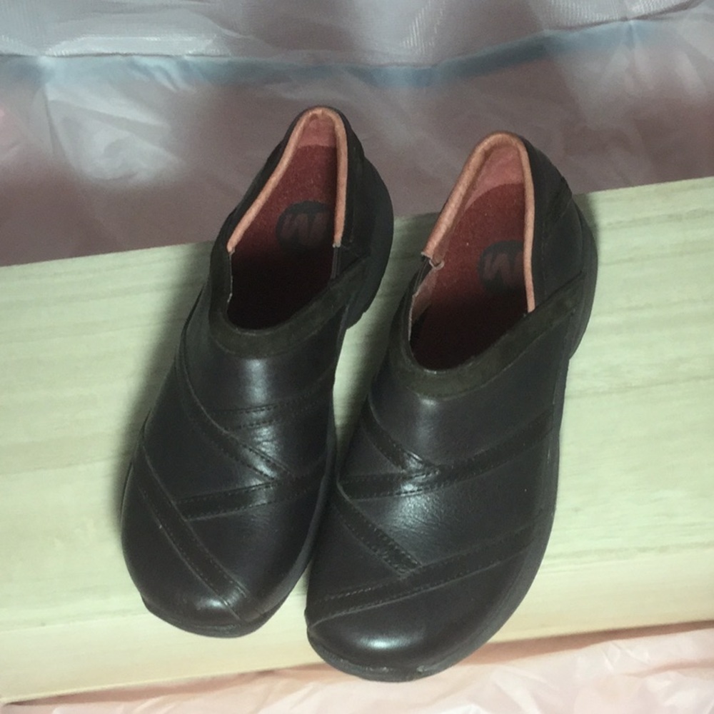 New Merrill Leather Clogs